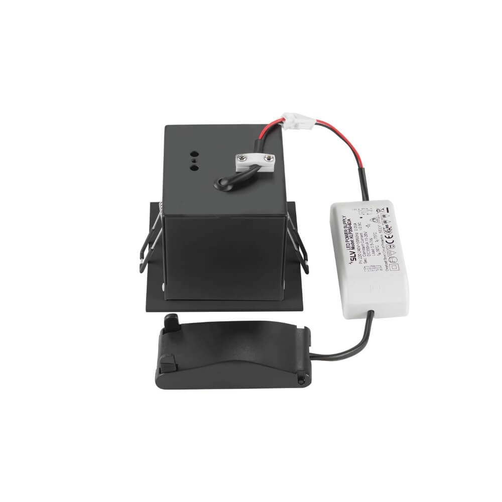 Square LED recessed spotlight Kadux Single 1x Led - black - 3000K SLV 4024163279345