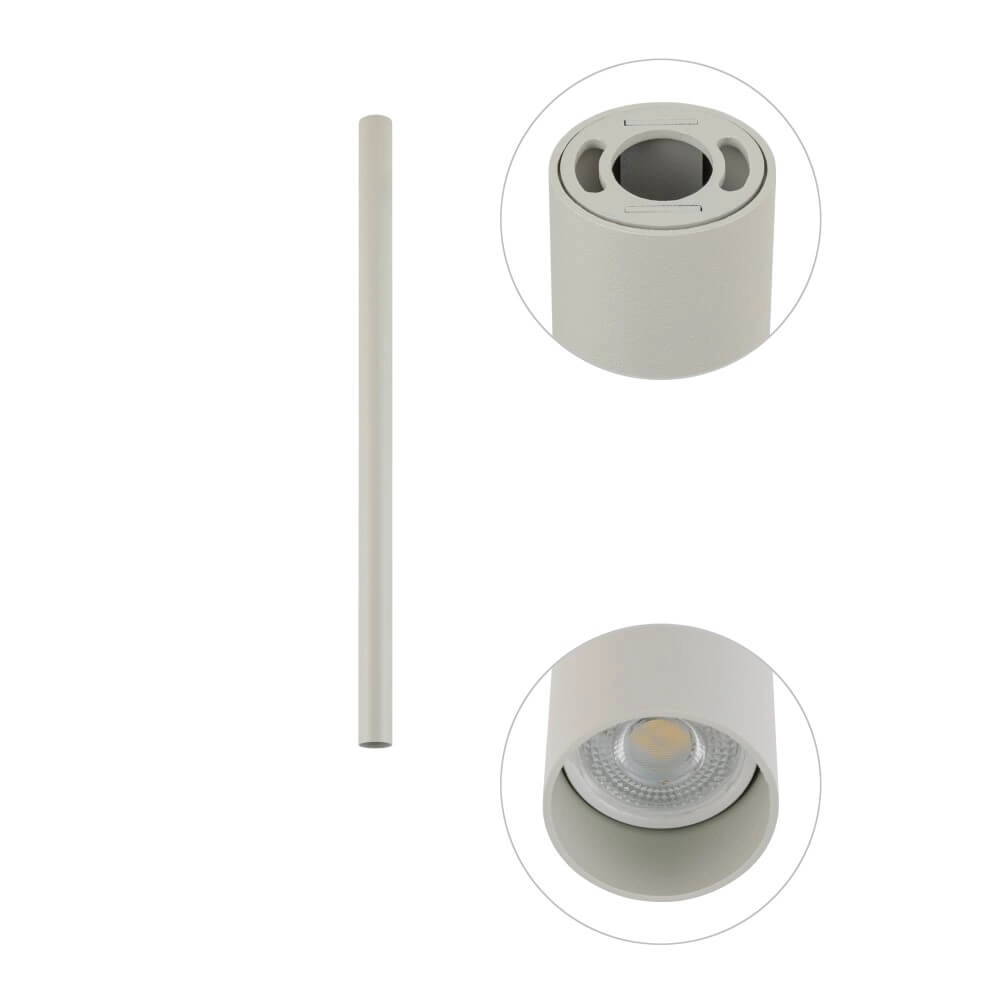 Long surface-mounted spotlight Fourty M 75cm - light grey Lyora 5903139108867