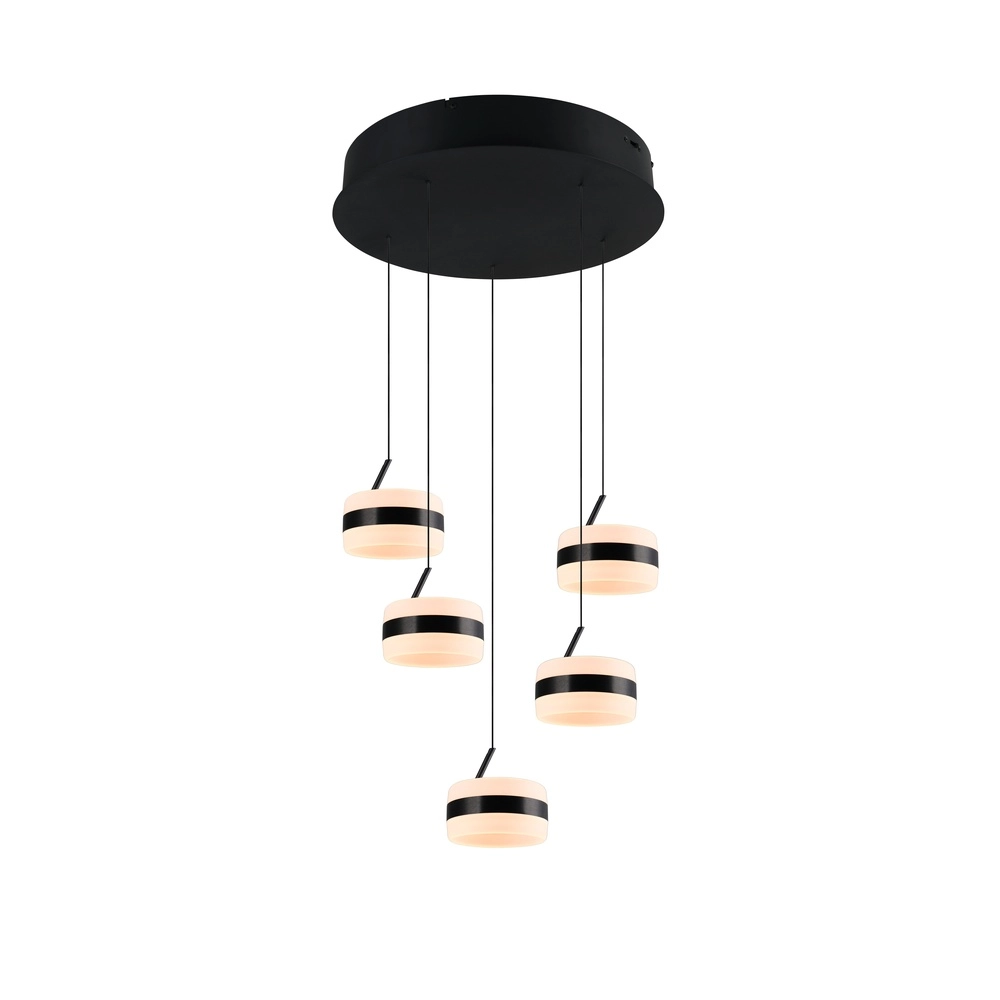 Design pendant lamp Dios black 5-lights