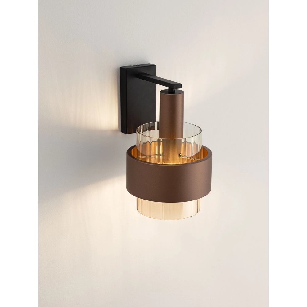 Modern wall lamp Serena coffee brown Lyora 5212063501201