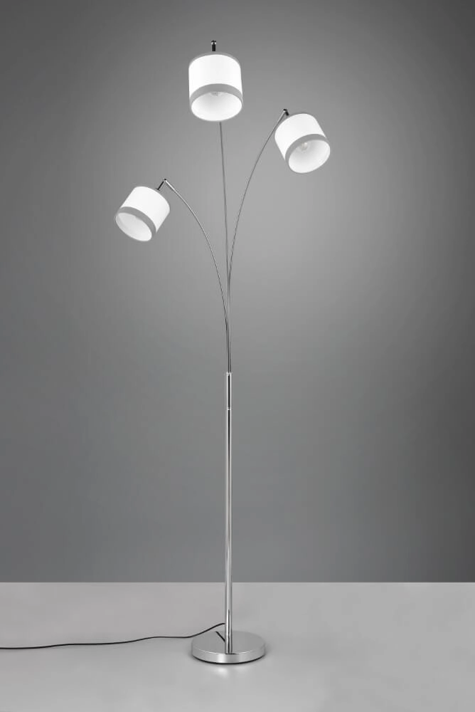 Standing lamp Davos white 3-light Trio 4017807574296