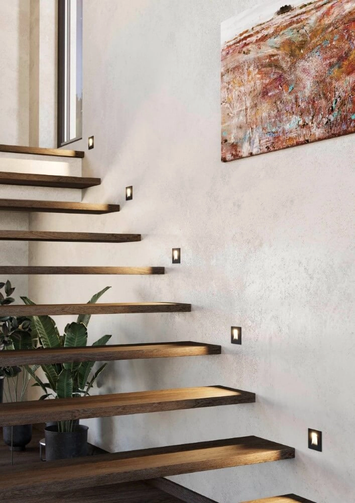Black stair lighting Mecinos Eglo 9002759996444