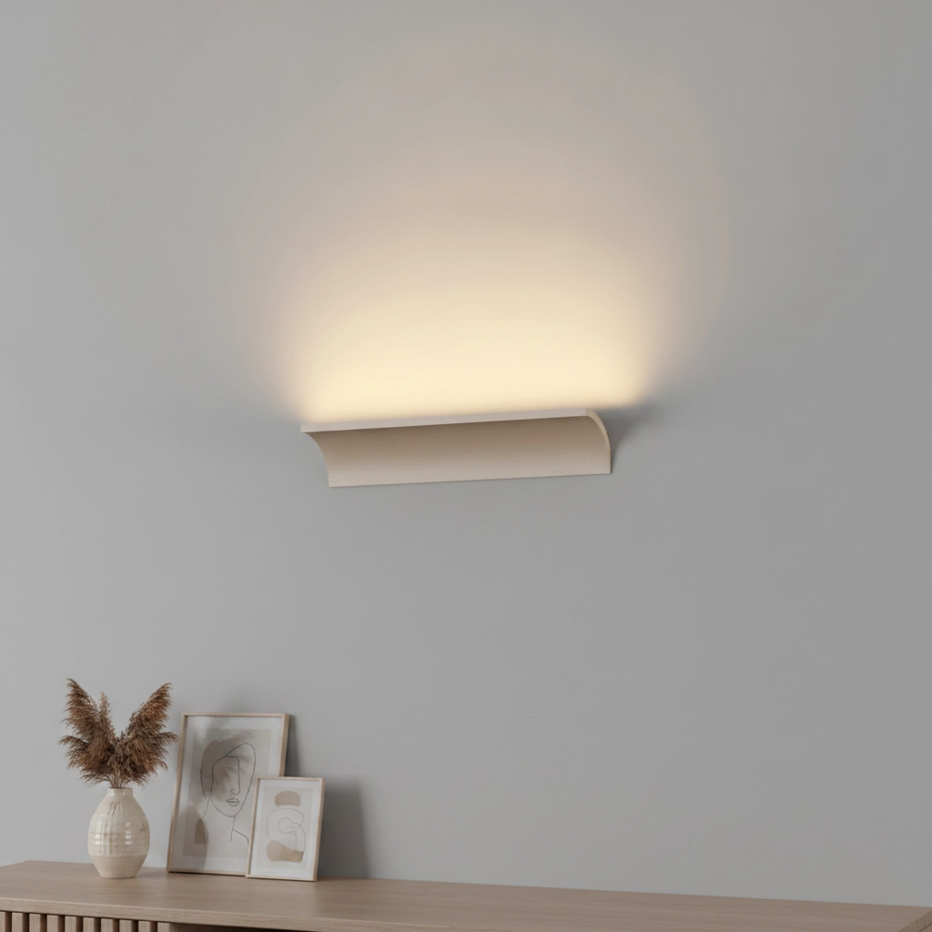 Indirect wall lamp Malibu Up - champagne