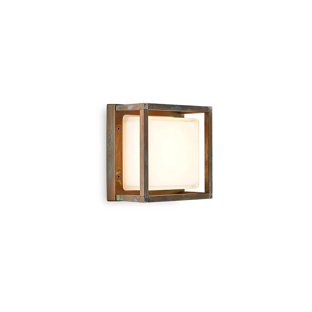 Rural outdoor lamp Ice Cubic square with bracket