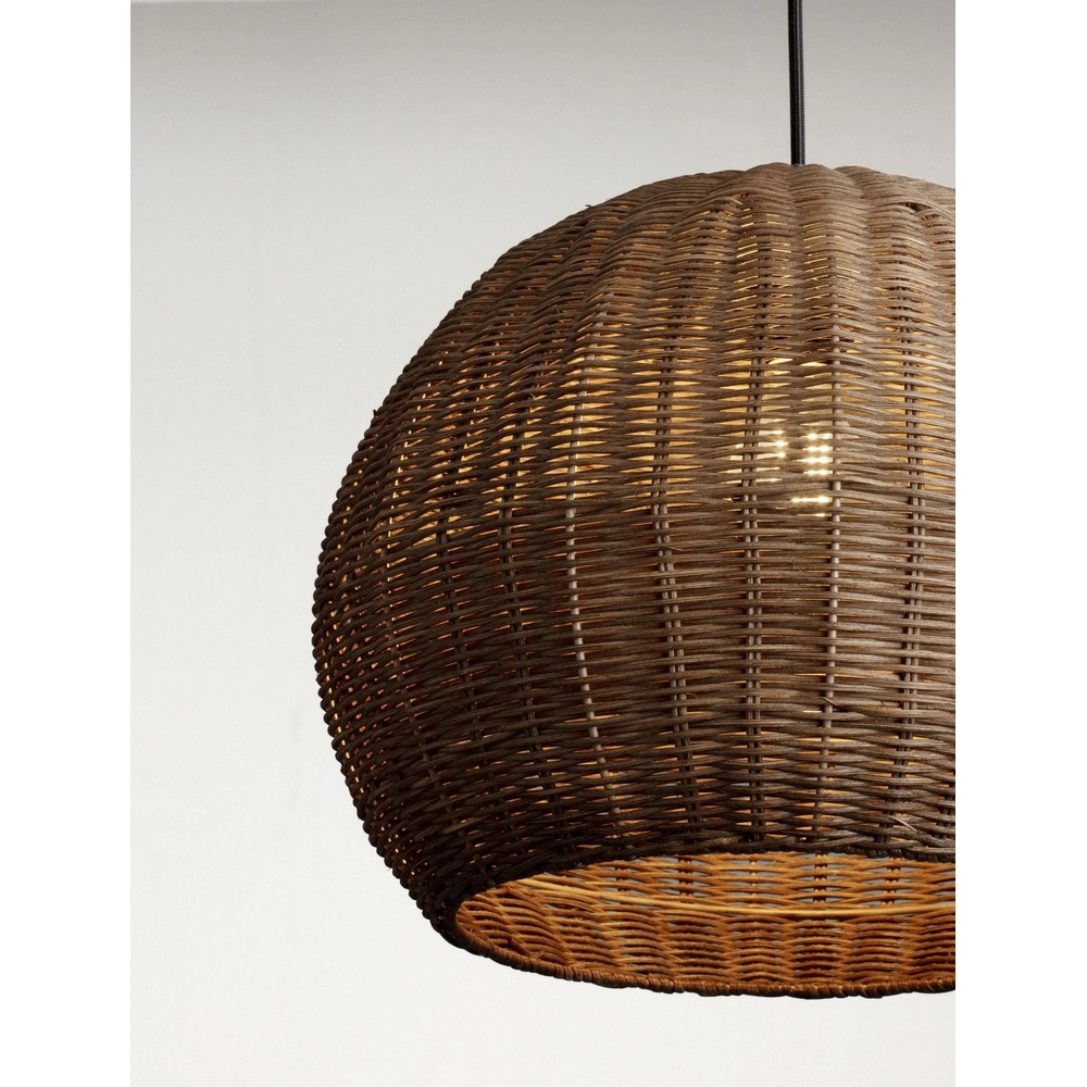 Pendant lamp Rielo black with rattan Lyora 5212017487957