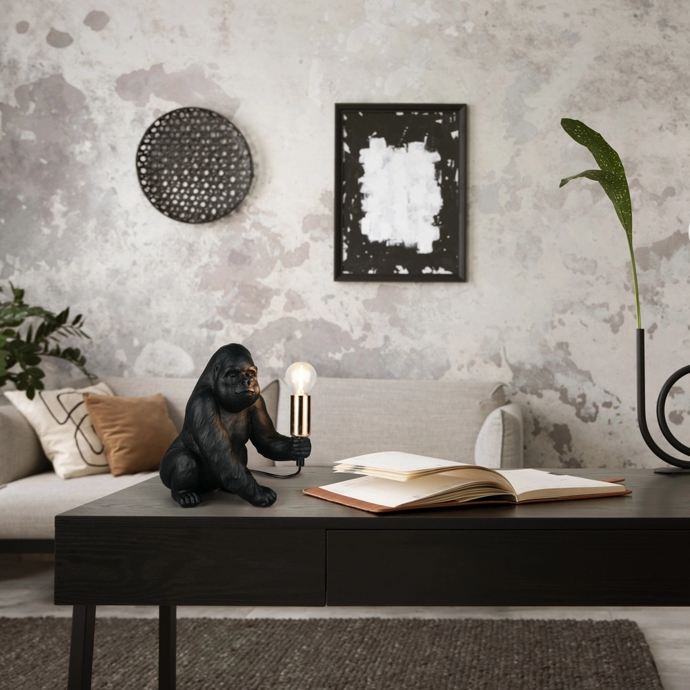 Table lamp Kong monkey black Trio 4017807668186
