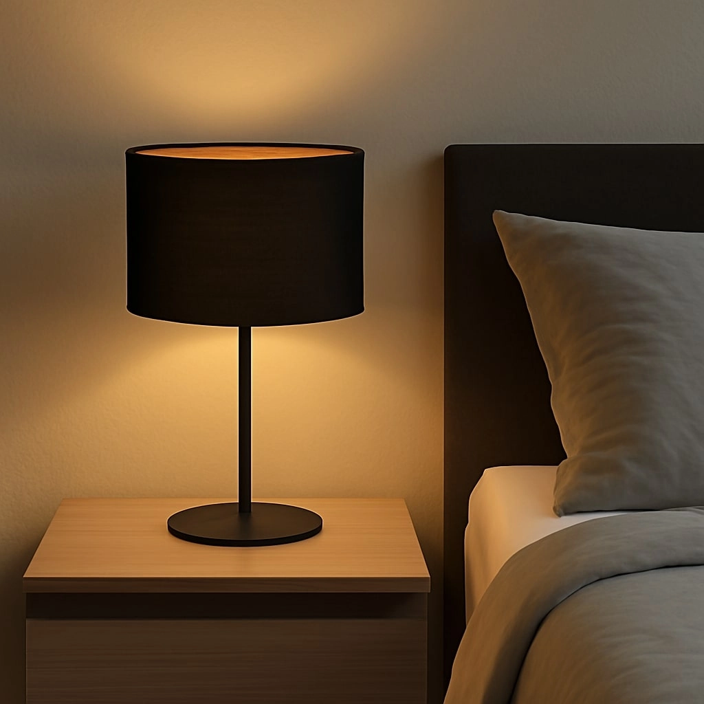 Black table lamp Alice with gold inside Lyora 5903139909198