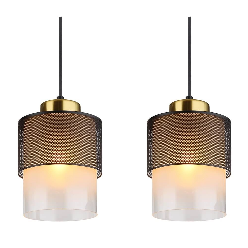 Pendant lamp Olga 4-light black with mesh Globo 9007371455485