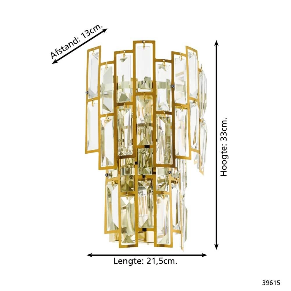Chandelier wall lamp chrome Calmeilles gold Stars of Light 9002759396152