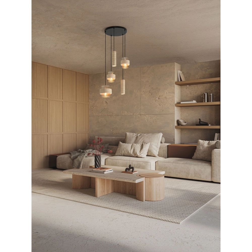 Modern pendant lamp Melony sand brown