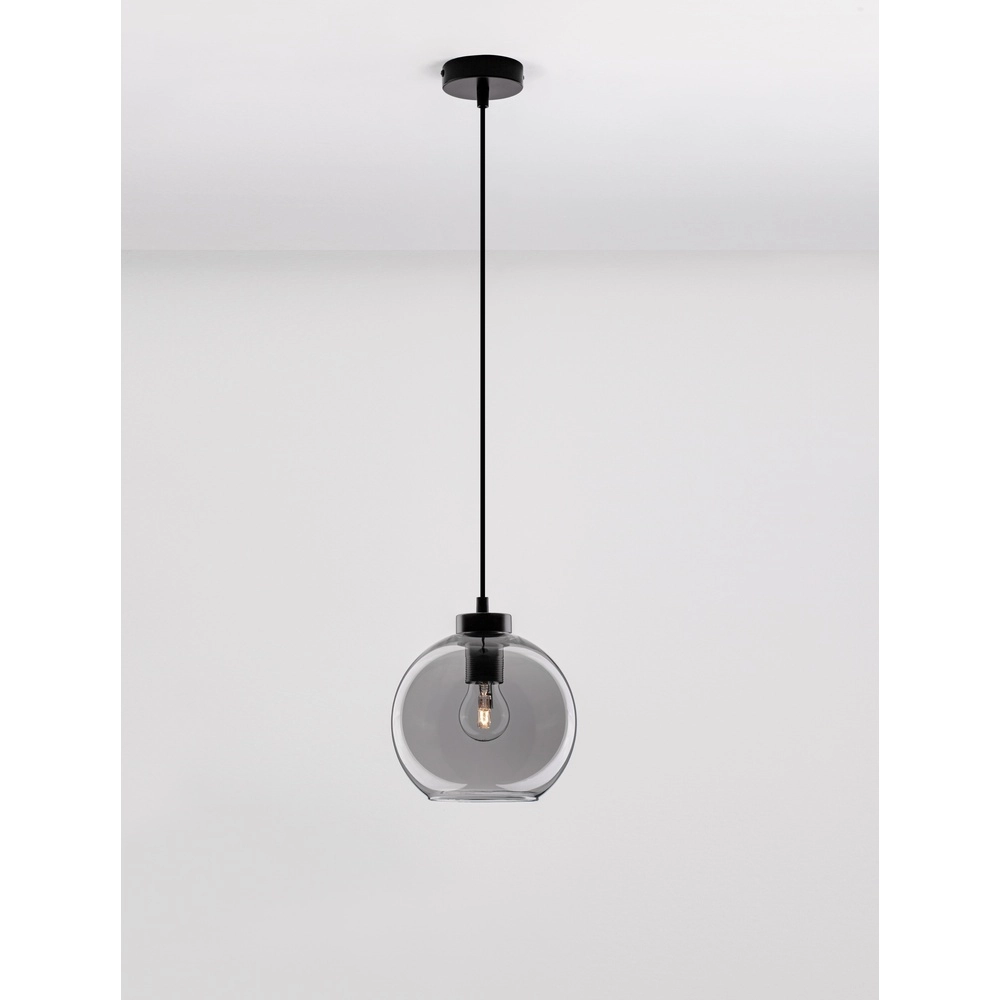 Pendant lamp Palmer Single black with smoke glass Lyora 5212017430946