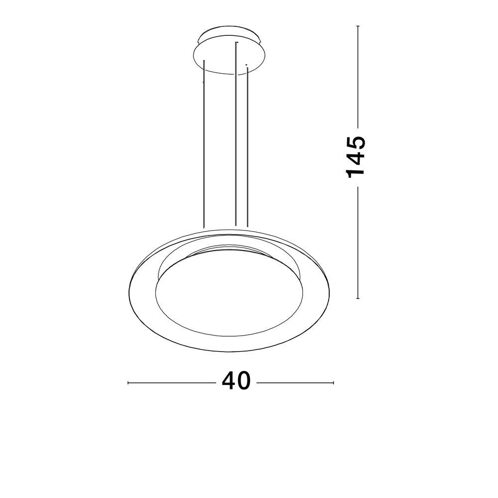 Modern pendant lamp Epos Ø 40cm black with white Lyora 5212017463234