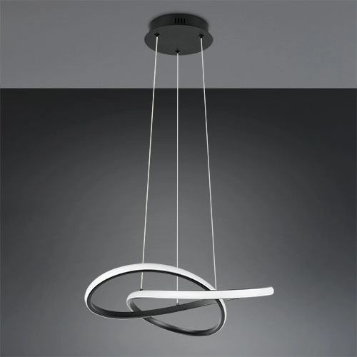 Design pendant lamp Mansa Black Trio 4017807682144