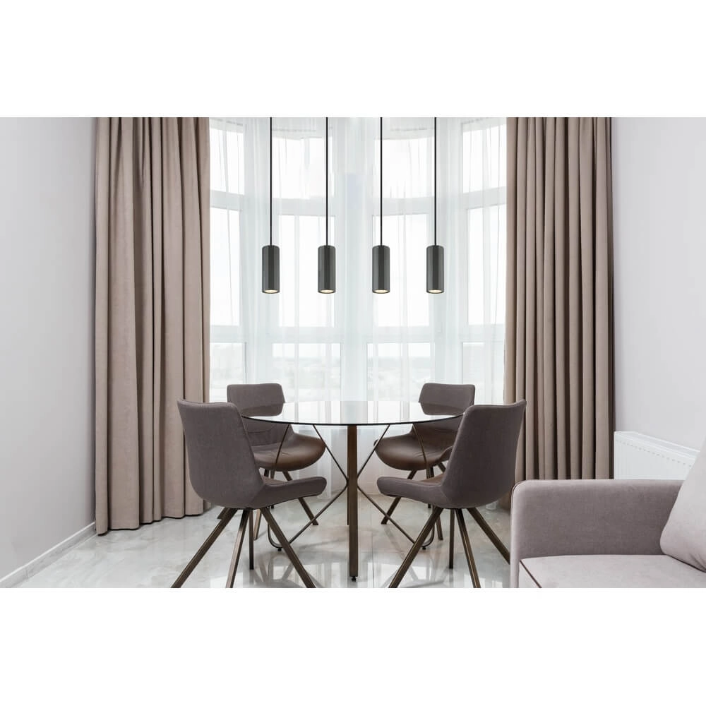 Grey pendant lamp James 4-light Globo 9007371456871