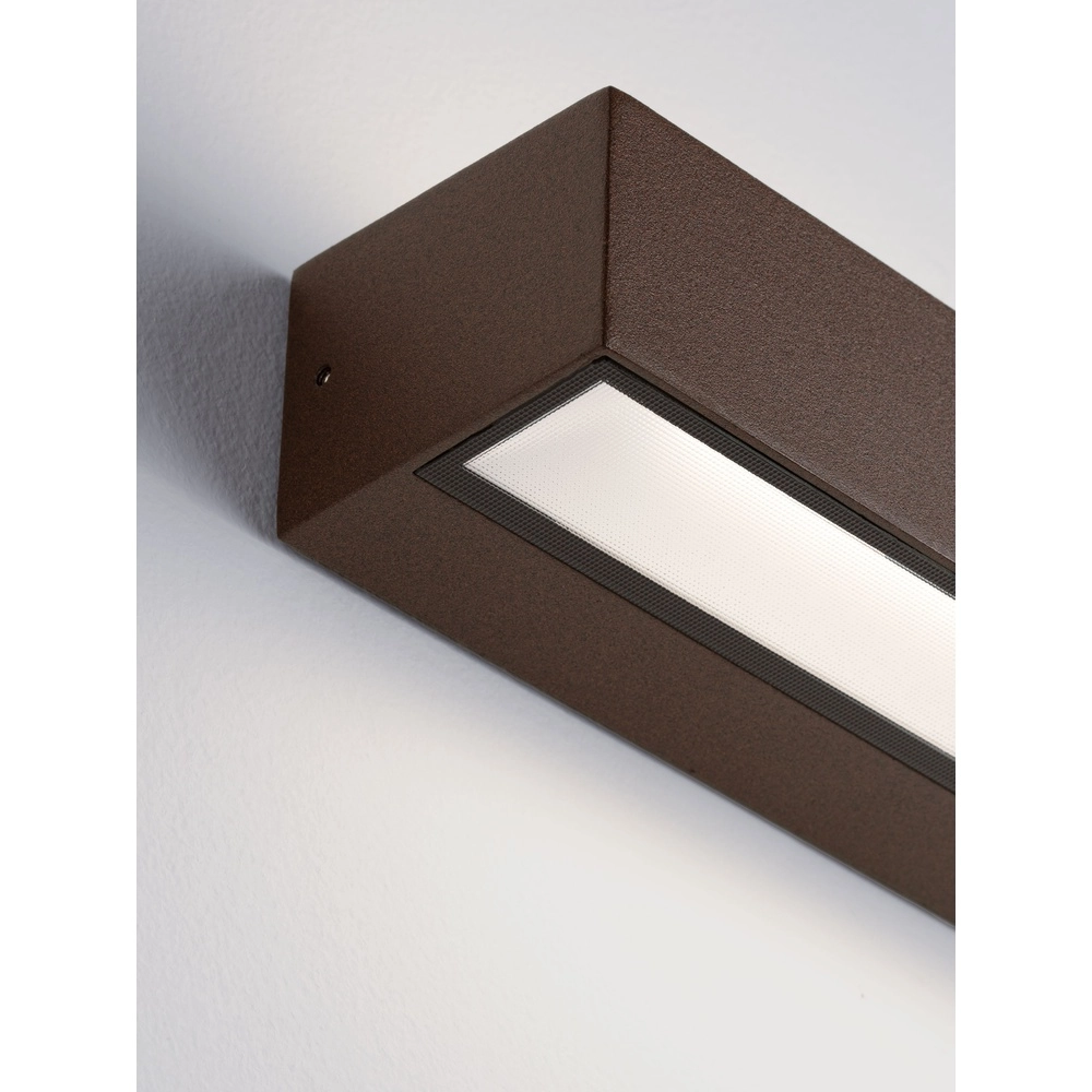 Sleek wall lamp Lane rust brown 22cm - 21W Lyora 5212017496812