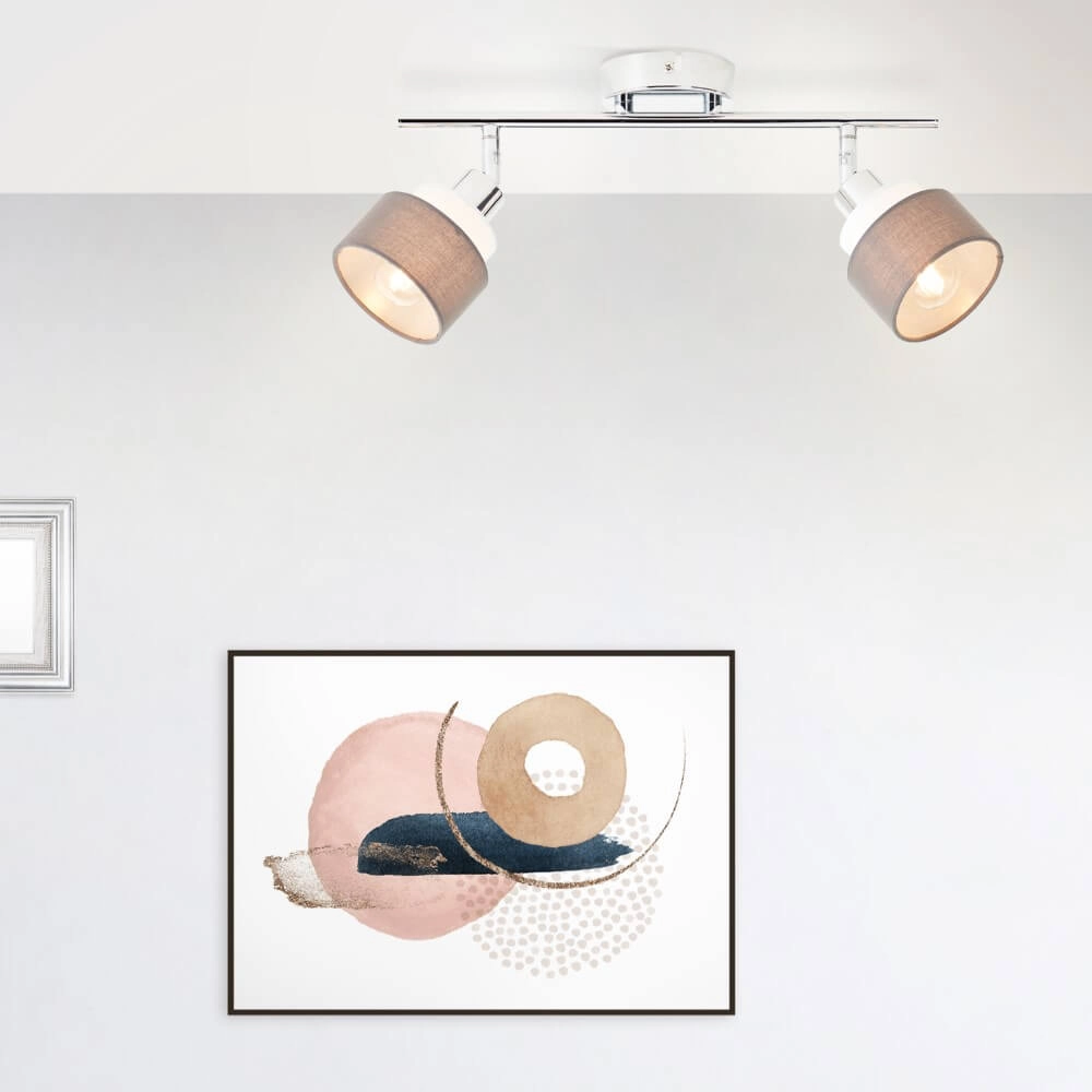 2-light ceiling lamp Naples chrome with white Brilliant 4004353424175