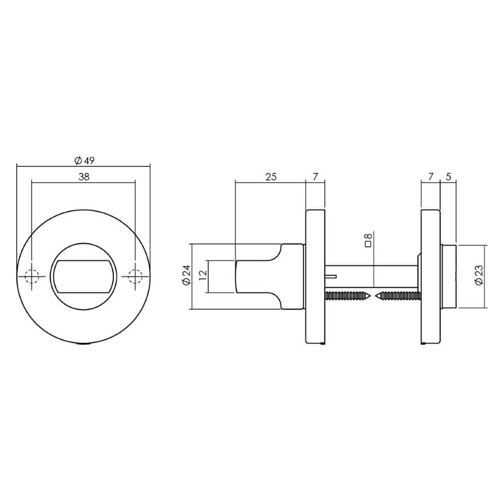 Toilet closure Tira nickel matt Intersteel 8714186041253