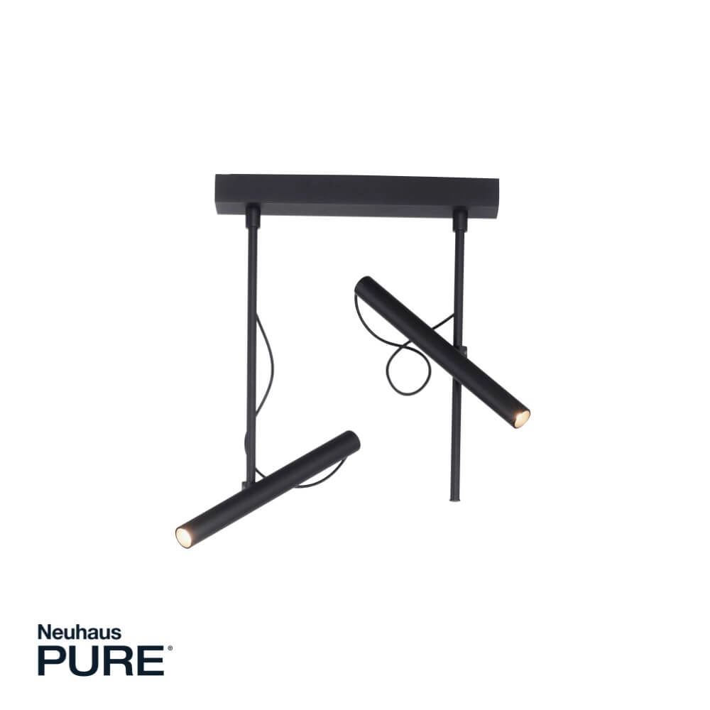 Designer ceiling lamp Pure Tutua black Paul Neuhaus 4012248365533