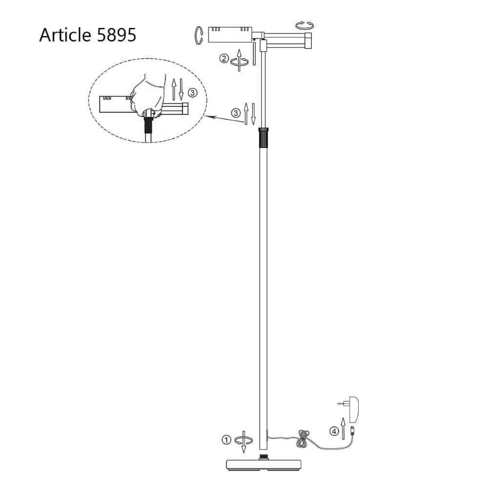Floor lamp Mexlite bronze brown Steinhauer 8712746049541