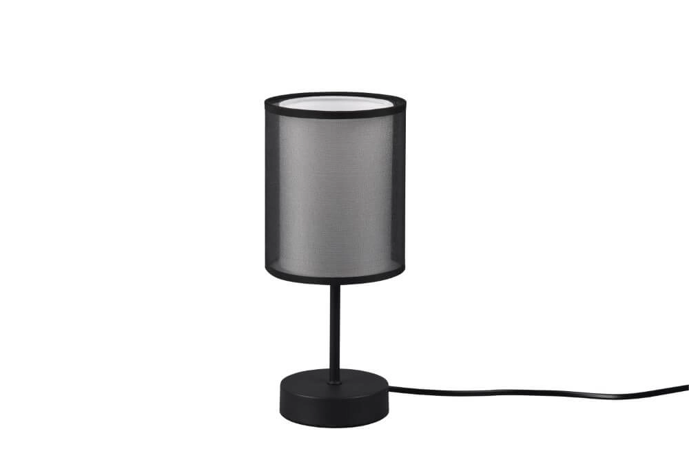 Bedside table lamp Burton Black with white
