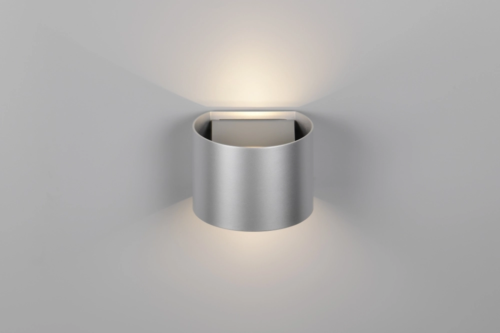 Rechargeable wall lamp Genie silver-grey with sensor