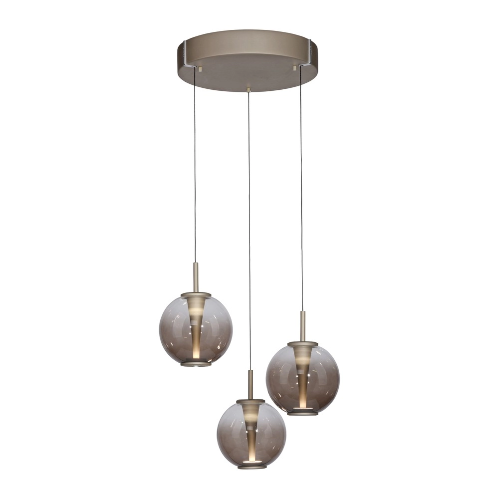 Vide pendant lamp Pure E-Infinty Bronce with amber glass Paul Neuhaus 4012248398166