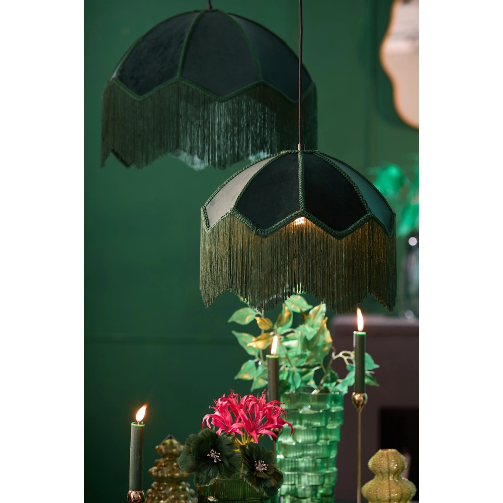 Pendant lamp Malacia Ø 40cm - velvet green Light & Living 8717807759261