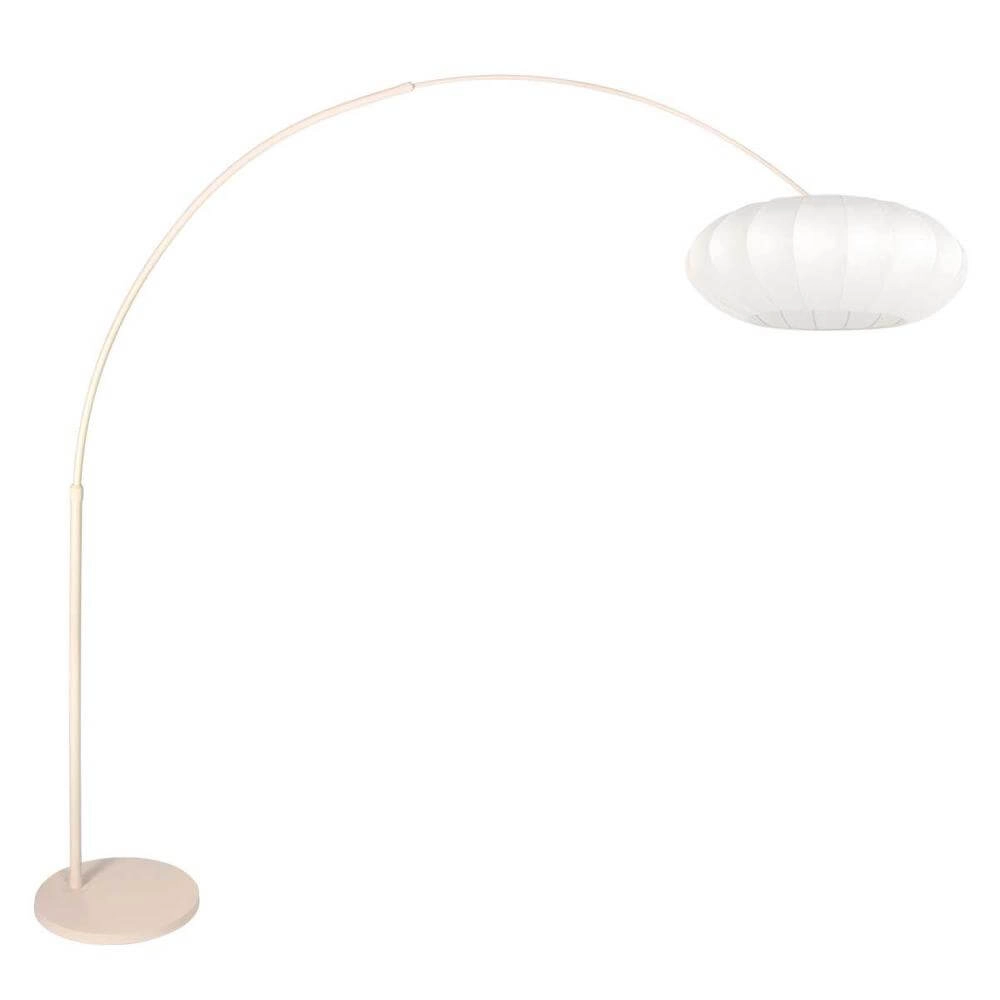 Arc lamp Sparkled Light cream with white shade Ø 60cm