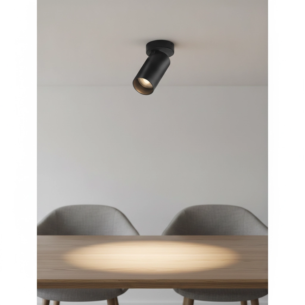 Ceiling spotlight Oso black Ø 7cm