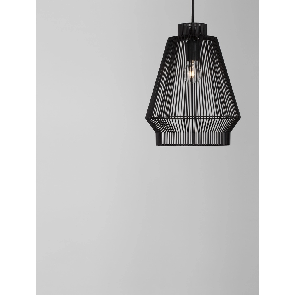Bohemian pendant lamp Bredo Ø 27.5cm black Lyora 5212017438898