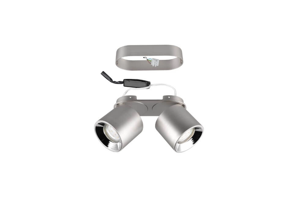 Ceiling light Guayana 2-light nickel Trio 4017807573978