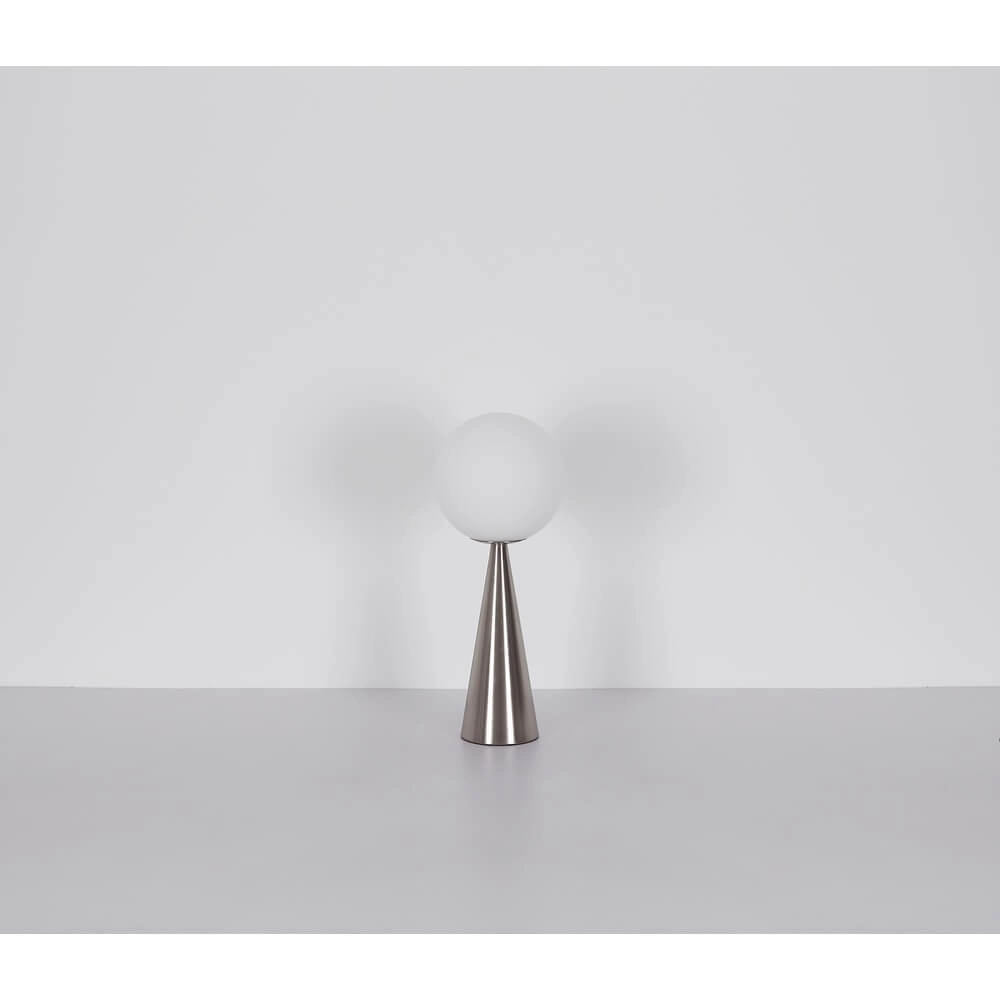 Table lamp Pinpal nickel with white convex glass Globo 9007371450343