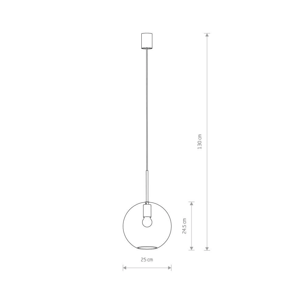 Glass ball lamp Sphere Ø 25cm Lyora 5903139785099