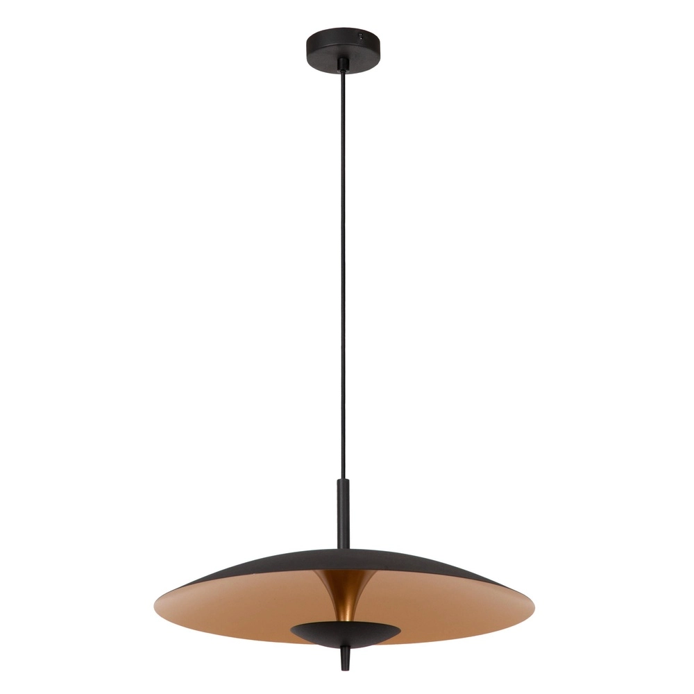 Design pendant lamp Vulcan gold with black