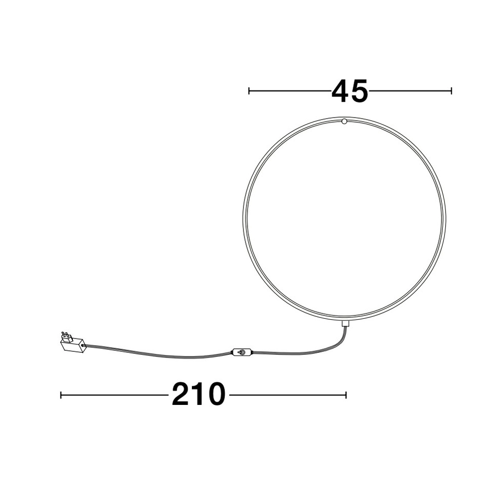 Floor lamp Ring black Ø 45cm Lyora 5212017428134