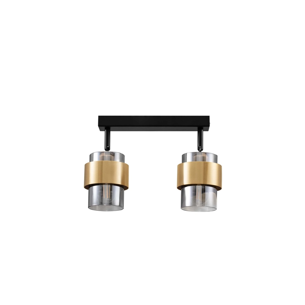 Ceiling lamp Sianna 2-light black with gold Lyora 5212017452603