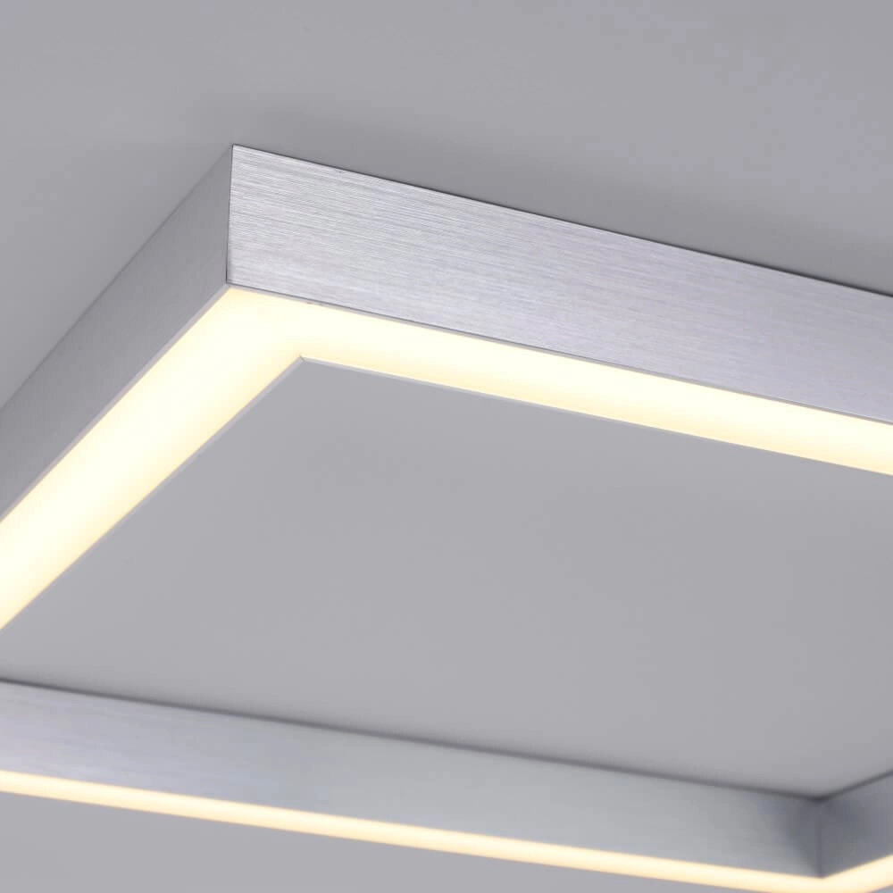 Square ceiling lamp Pure Lines Square aluminum Paul Neuhaus 4012248357910