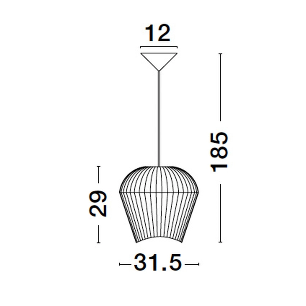 Bohemian pendant lamp Bredo Ø 31.5cm black Lyora 5212017438911