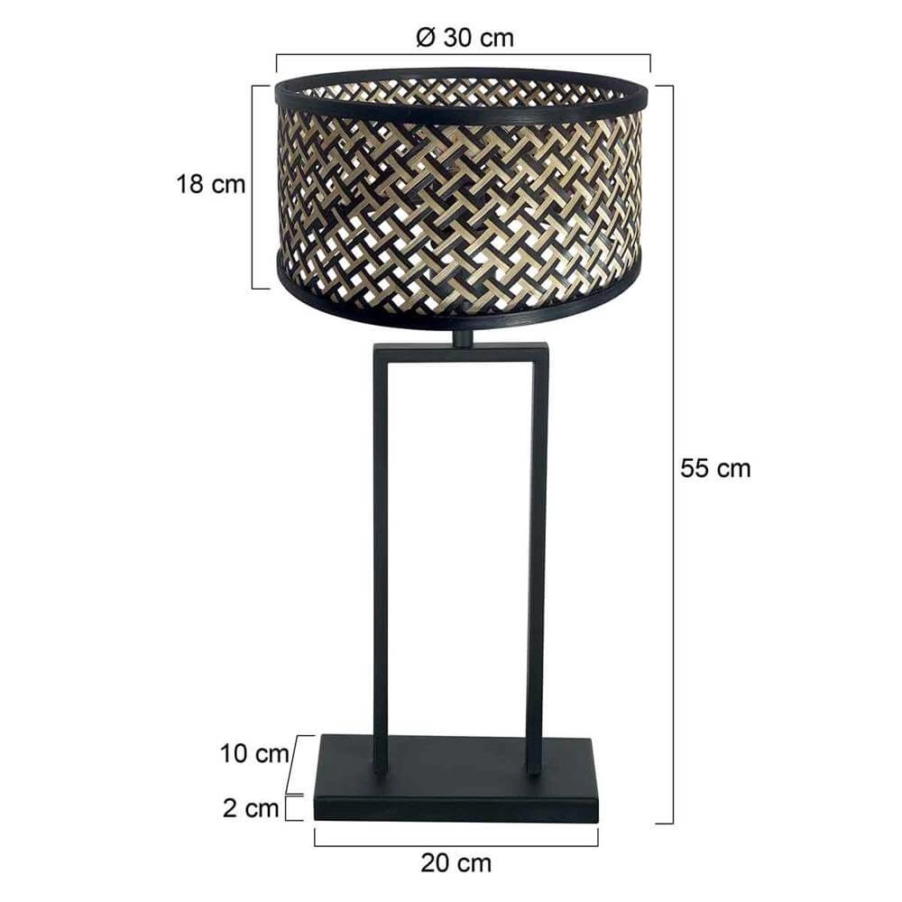 Table lamp 55cm Stang with bamboo shade Steinhauer 8712746173932