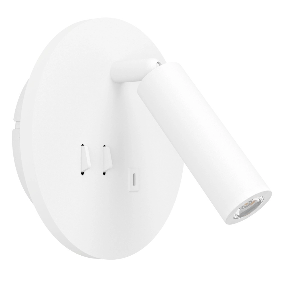 Bedside lamp Fanzarotta white round