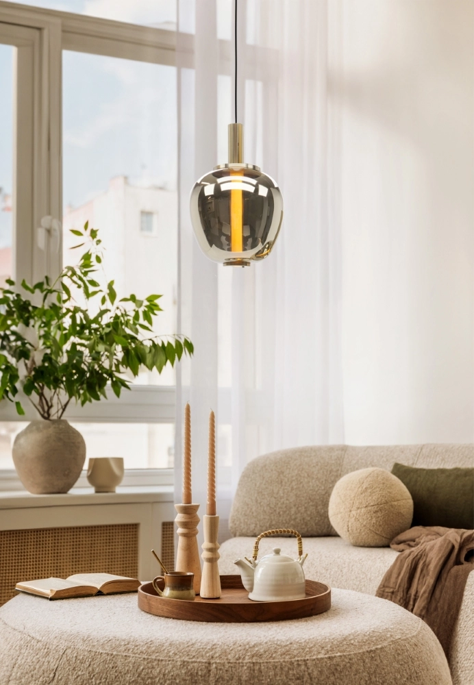 Design pendant lamp Fruitera gold Ø 25cm Stars of Light 9008606360048