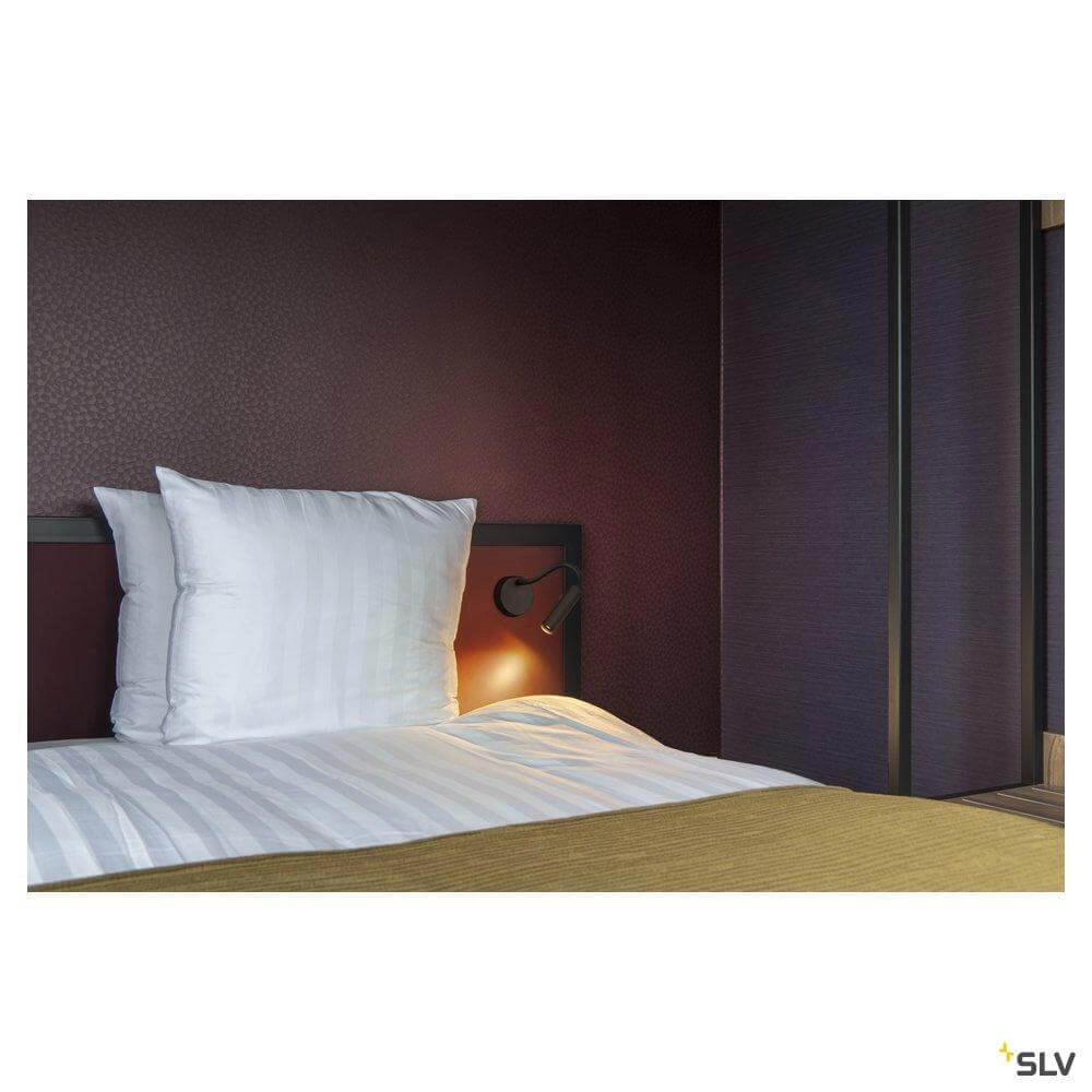Flexible bedside lamp Karpo Goose black SLV 4024163262354