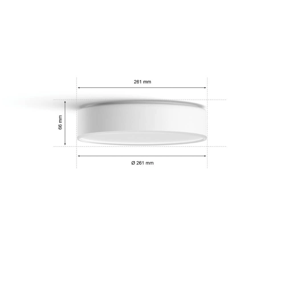 Ceiling light Hue Enrave S - White Ambiance Ø 26.1cm white Philips 8718696176412