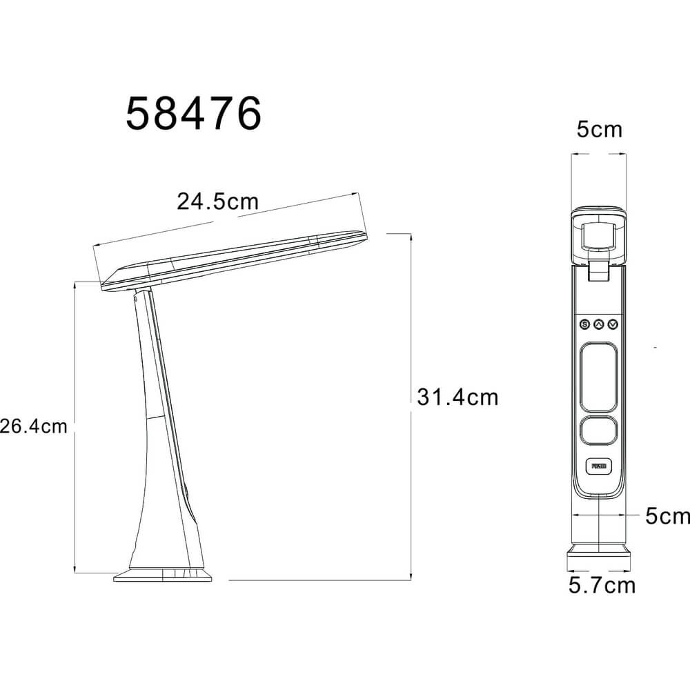Desk lamp Averie wood with clock Globo 9007371471720