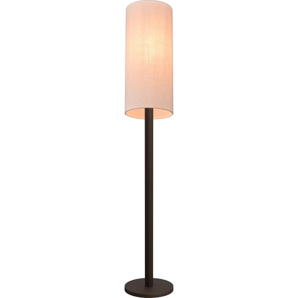 Floor lamp Lisbourg Cocoa with off white cap