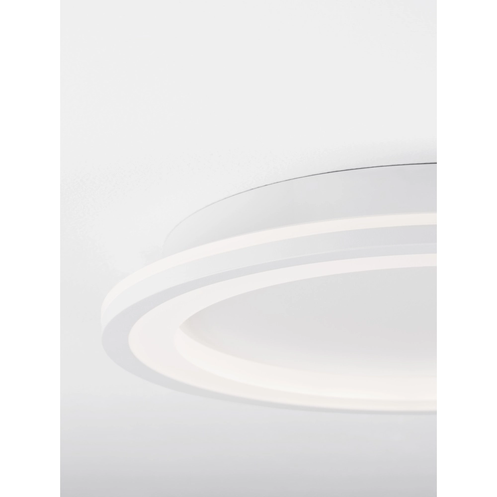 Sleek ceiling lamp Oggy white Ø 37cm Lyora 5212017432087