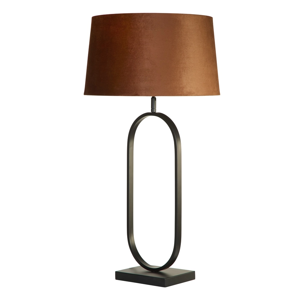 Table lamp Modish black with orange hood