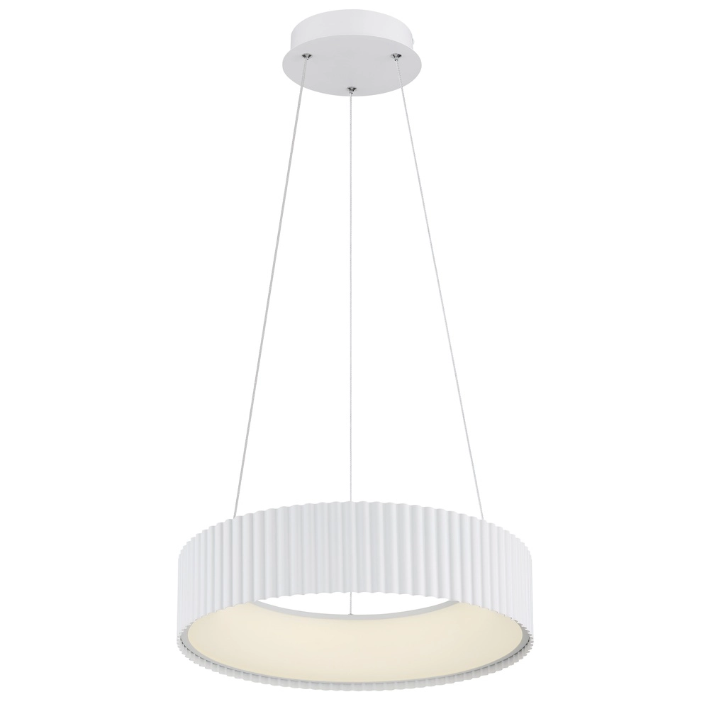 Design pendant lamp Kemp white Ø 46cm Globo 9007371566273