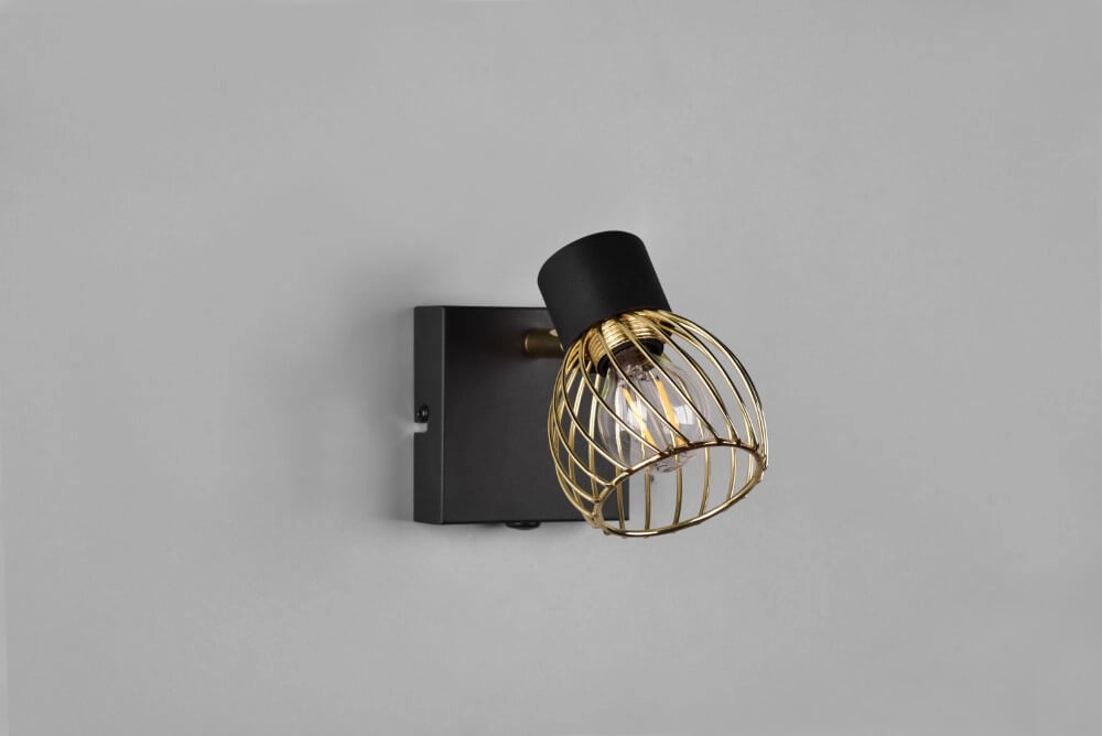 Design wall lamp Ardon black with gold Trio 4017807560886