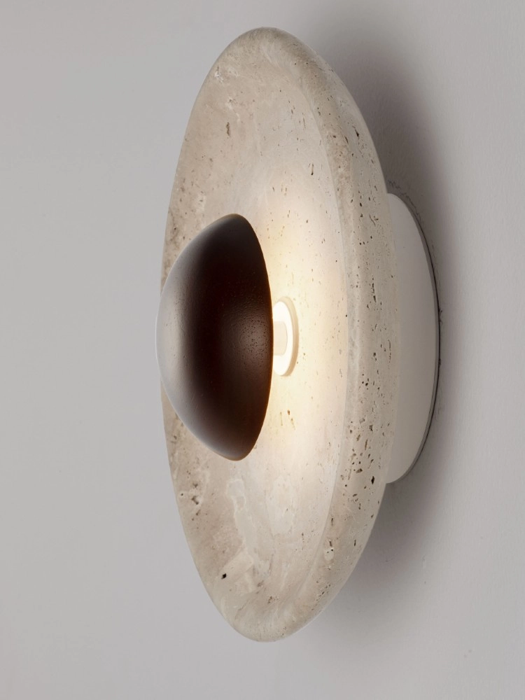 Design wall lamp Cerio brown with sand brown Ø 25cm Lyora 5212017491411